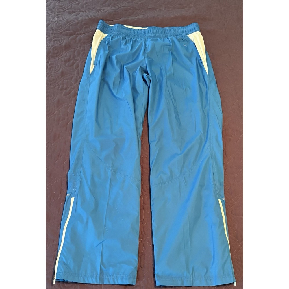 NWT Danskin Now Sweat Track pants Womens L 12/14 Elastic Waist w/tie Zip Ankles